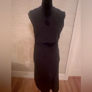 Peek-a-boo black open peek stomach Lycra dress size 4